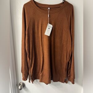 Ofeefan Faux Suede Sweater Large